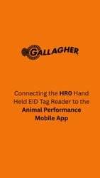 Connecting the HR0 Hand Held EID Tag Reader to the Gallagher Animal Performance Mobile App